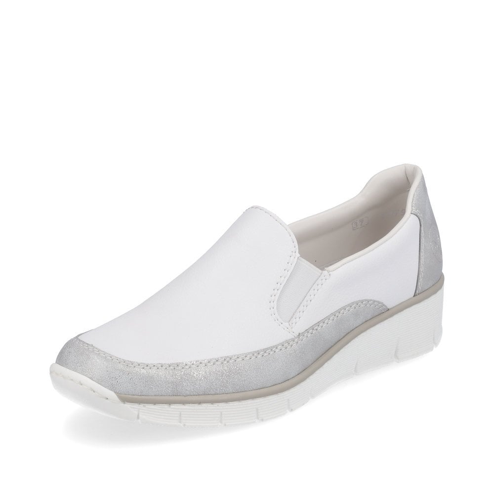 Slip On Rieker 53796-80 Blanche Femme | HXJ-2682200