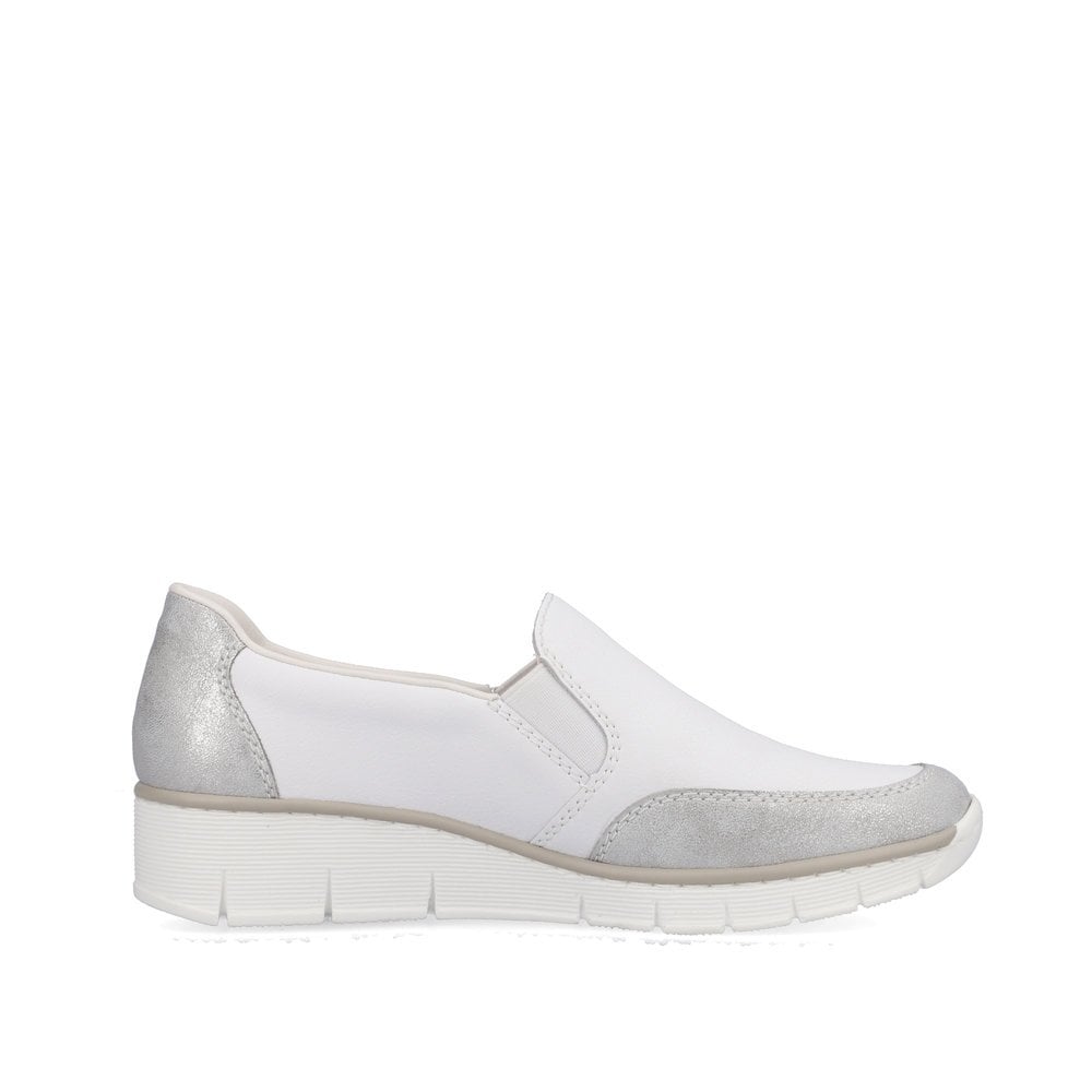 Slip On Rieker 53796-80 Blanche Femme | HXJ-2682200