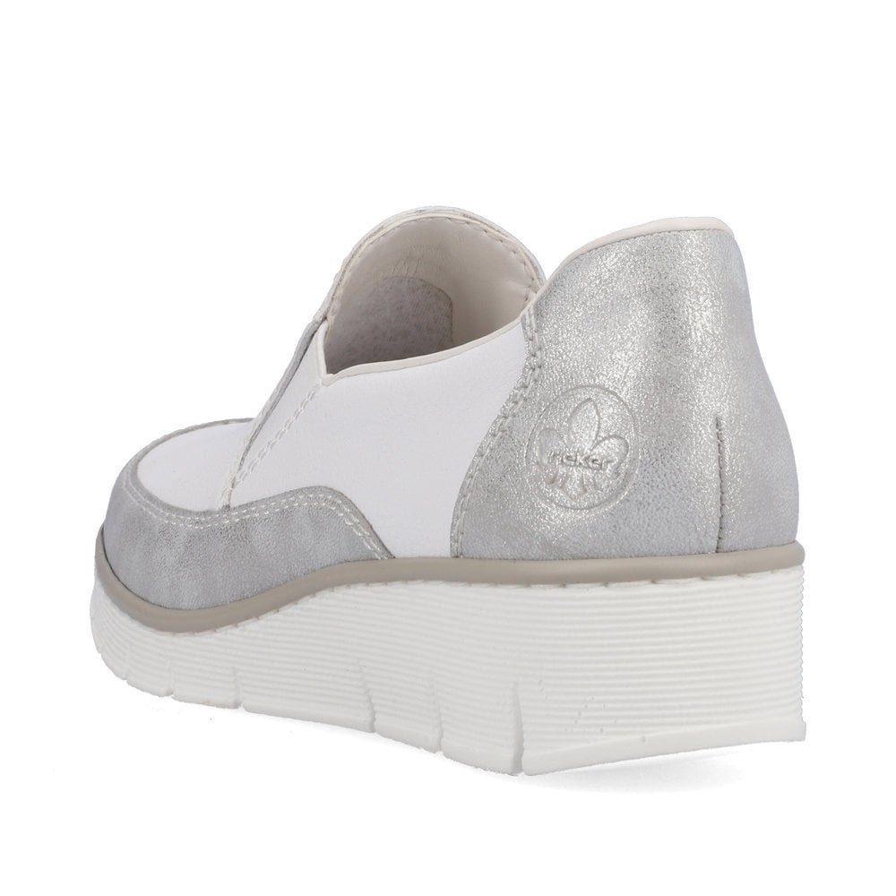 Slip On Rieker 53796-80 Blanche Femme | HXJ-2682200