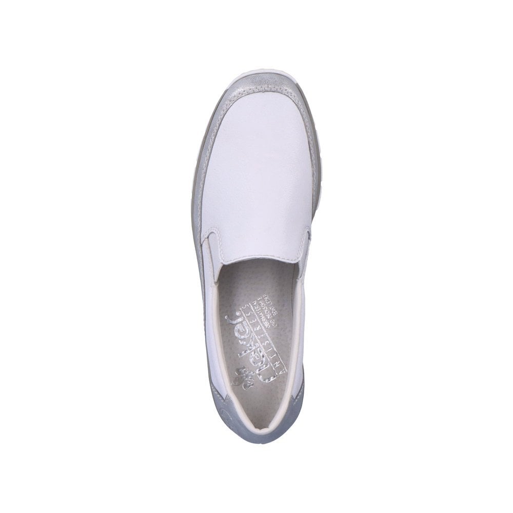 Slip On Rieker 53796-80 Blanche Femme | HXJ-2682200