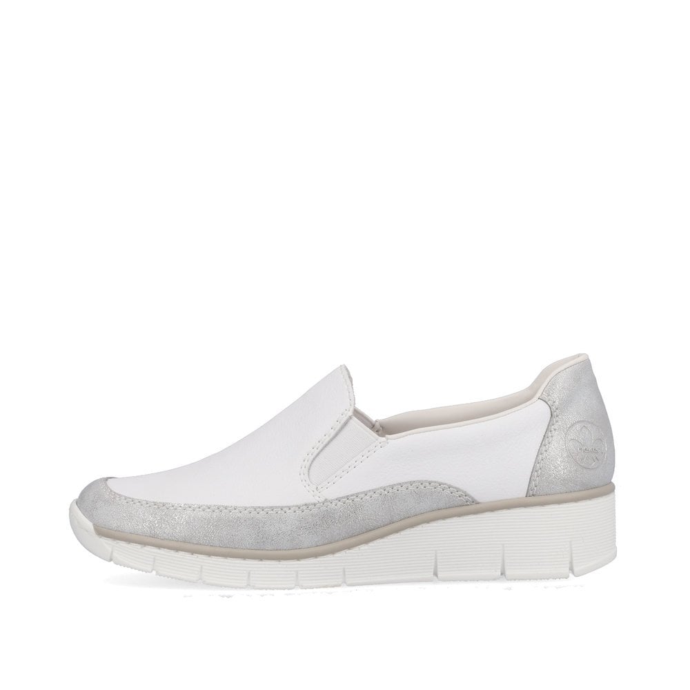 Slip On Rieker 53796-80 Blanche Femme | HXJ-2682200