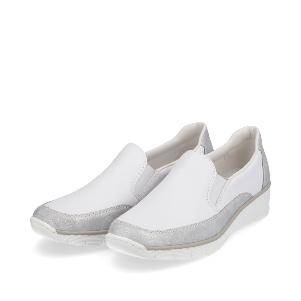 Slip On Rieker 53796-80 Blanche Femme | HXJ-2682200