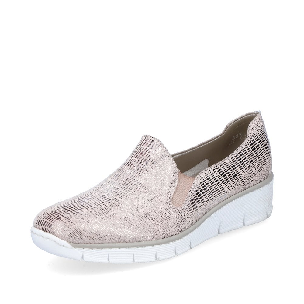 Slip On Rieker 537B0-62 Beige Femme | KNE-4123556