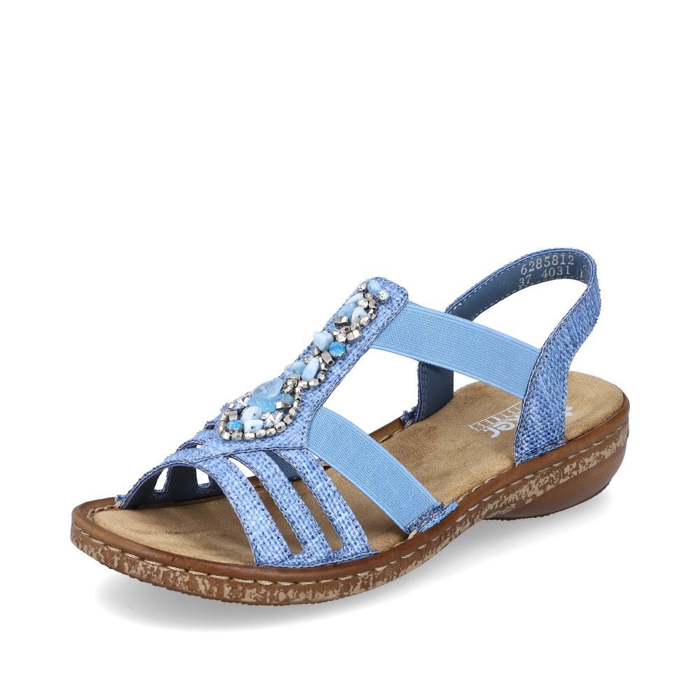 Sandales de Marche Rieker 62858-12 Bleu Clair Femme | LIL-1777610