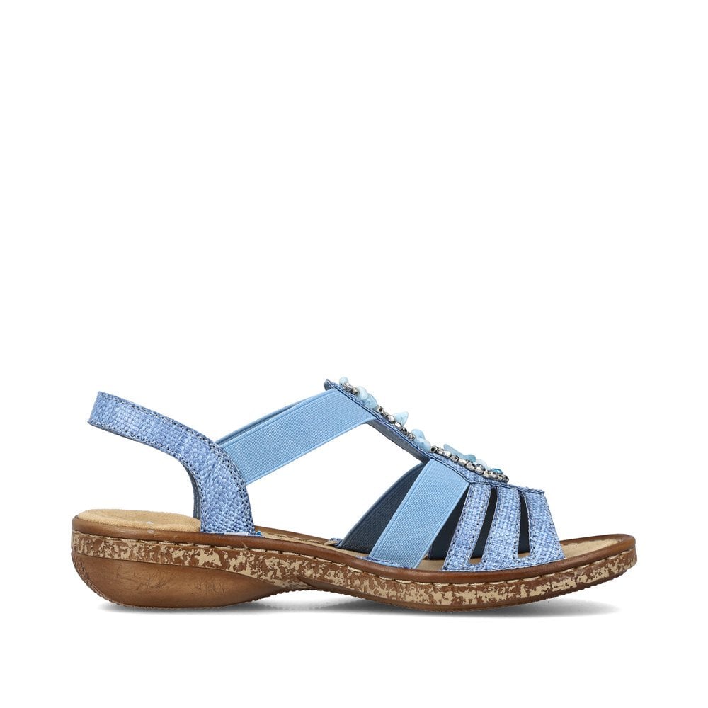 Sandales de Marche Rieker 62858-12 Bleu Clair Femme | LIL-1777610