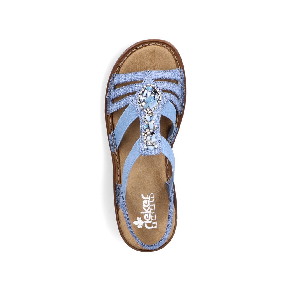 Sandales de Marche Rieker 62858-12 Bleu Clair Femme | LIL-1777610