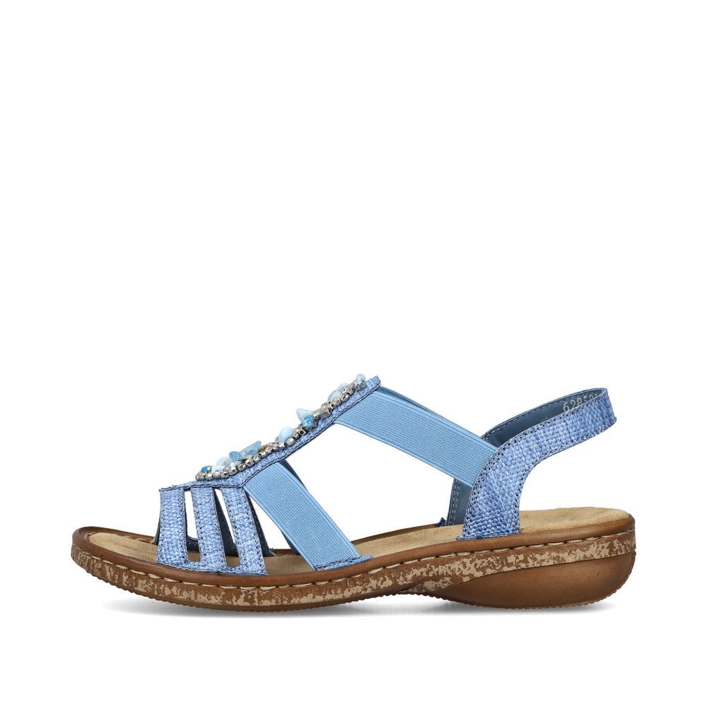 Sandales de Marche Rieker 62858-12 Bleu Clair Femme | LIL-1777610