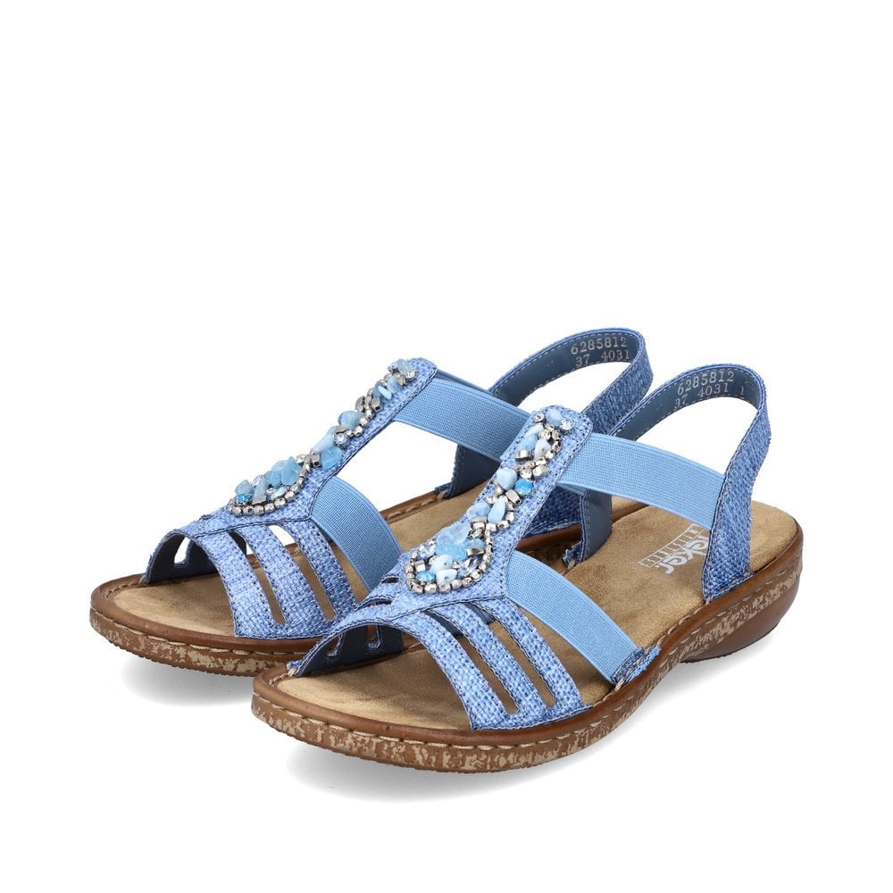 Sandales de Marche Rieker 62858-12 Bleu Clair Femme | LIL-1777610