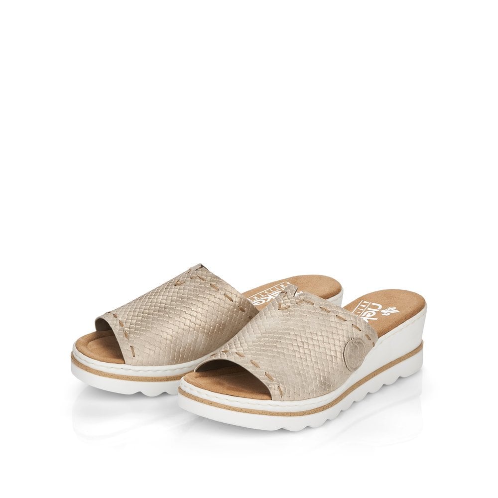 Pantoufles Rieker 67494-60 Beige Femme | YWG-6756634