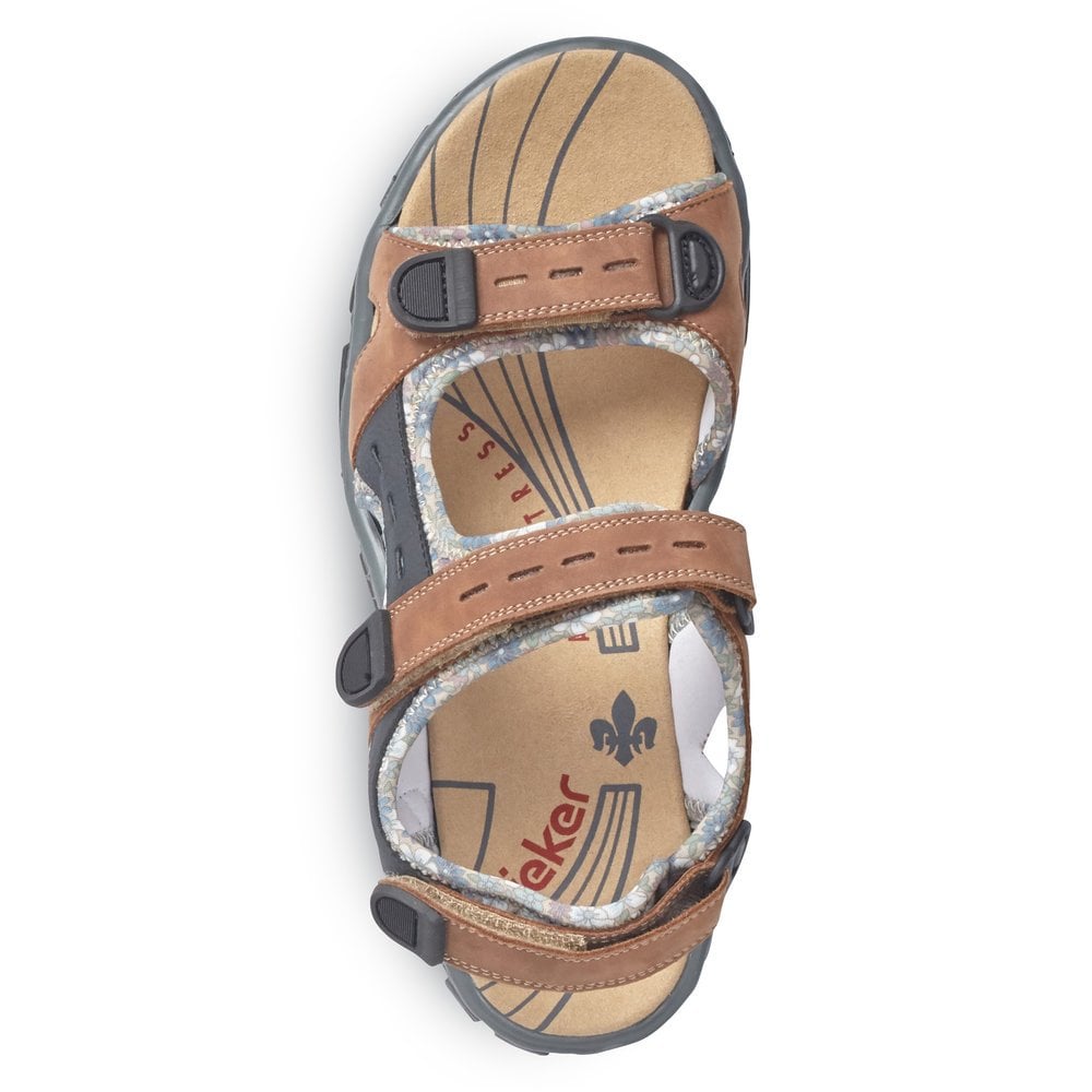 Sandales de Marche Rieker 68872-25 Marron Femme | ZBA-9318693