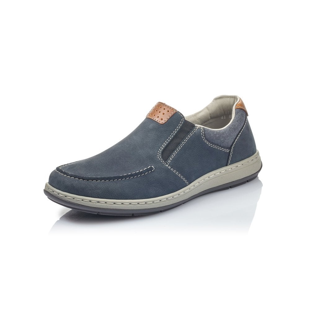 Slip On Rieker 17360-15 Bleu Homme | UIY-4709857