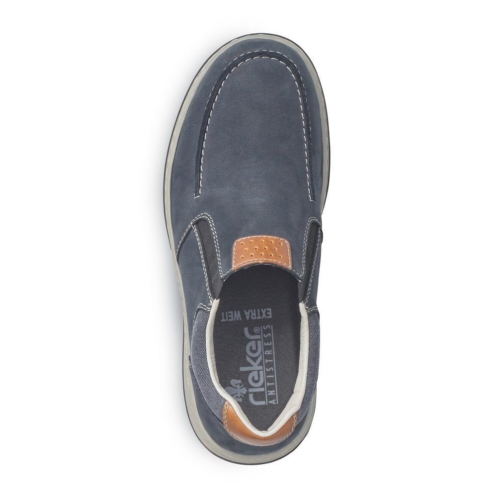 Slip On Rieker 17360-15 Bleu Homme | UIY-4709857