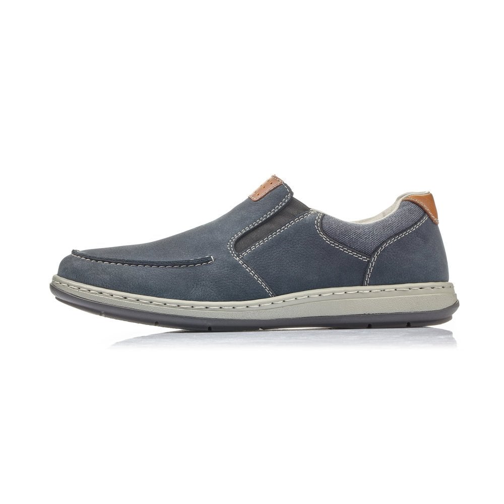 Slip On Rieker 17360-15 Bleu Homme | UIY-4709857