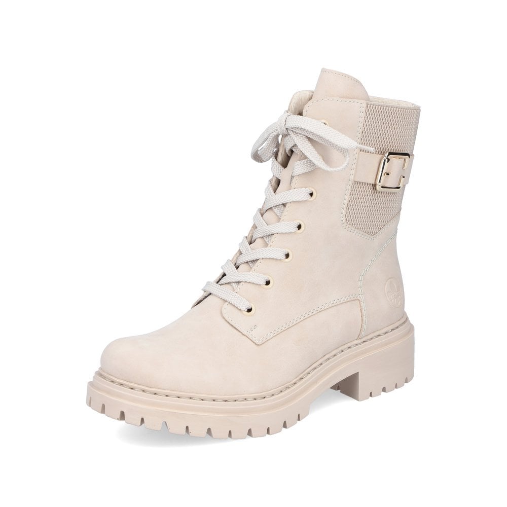 Bottines Lacets Rieker 72631-63 Beige Femme | UWA-0711904