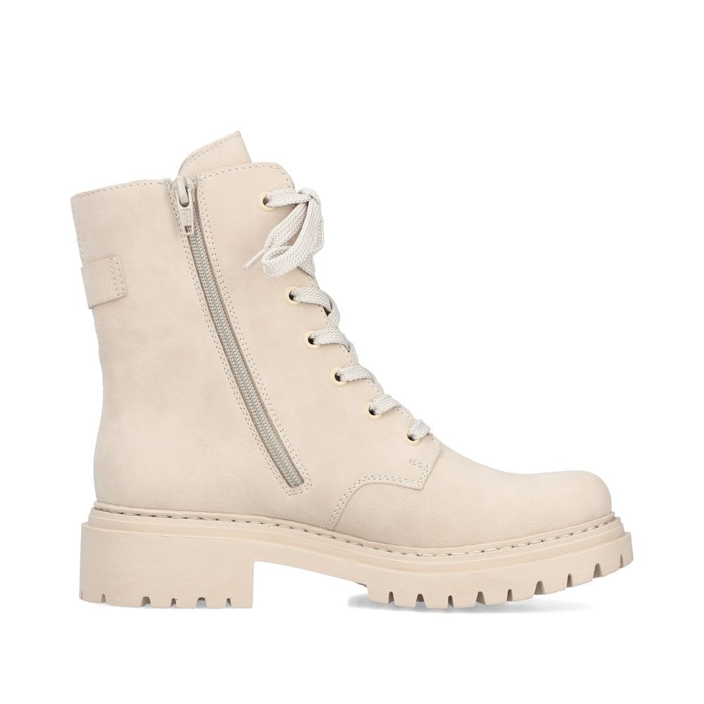 Bottines Lacets Rieker 72631-63 Beige Femme | UWA-0711904