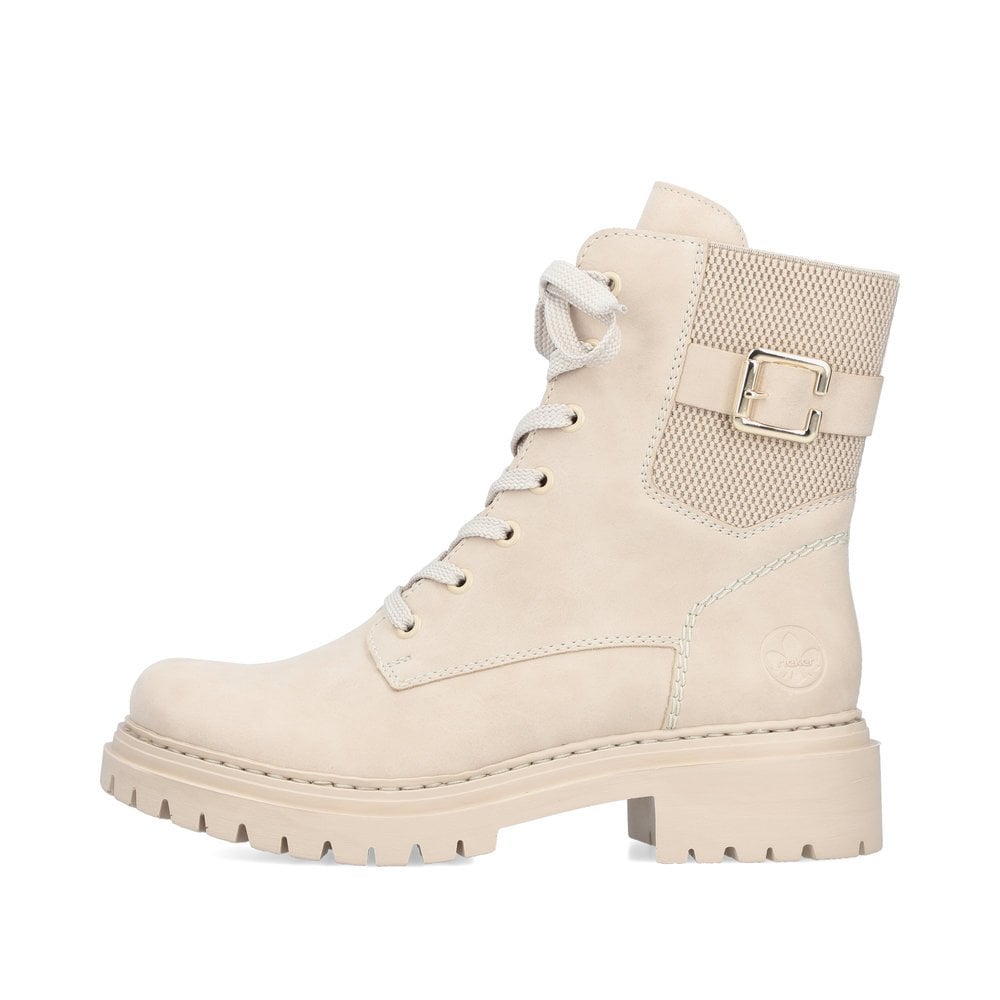 Bottines Lacets Rieker 72631-63 Beige Femme | UWA-0711904