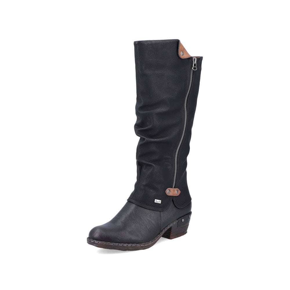 Bottes Hautes Rieker 93655-00 Noir Femme | UWY-7076064