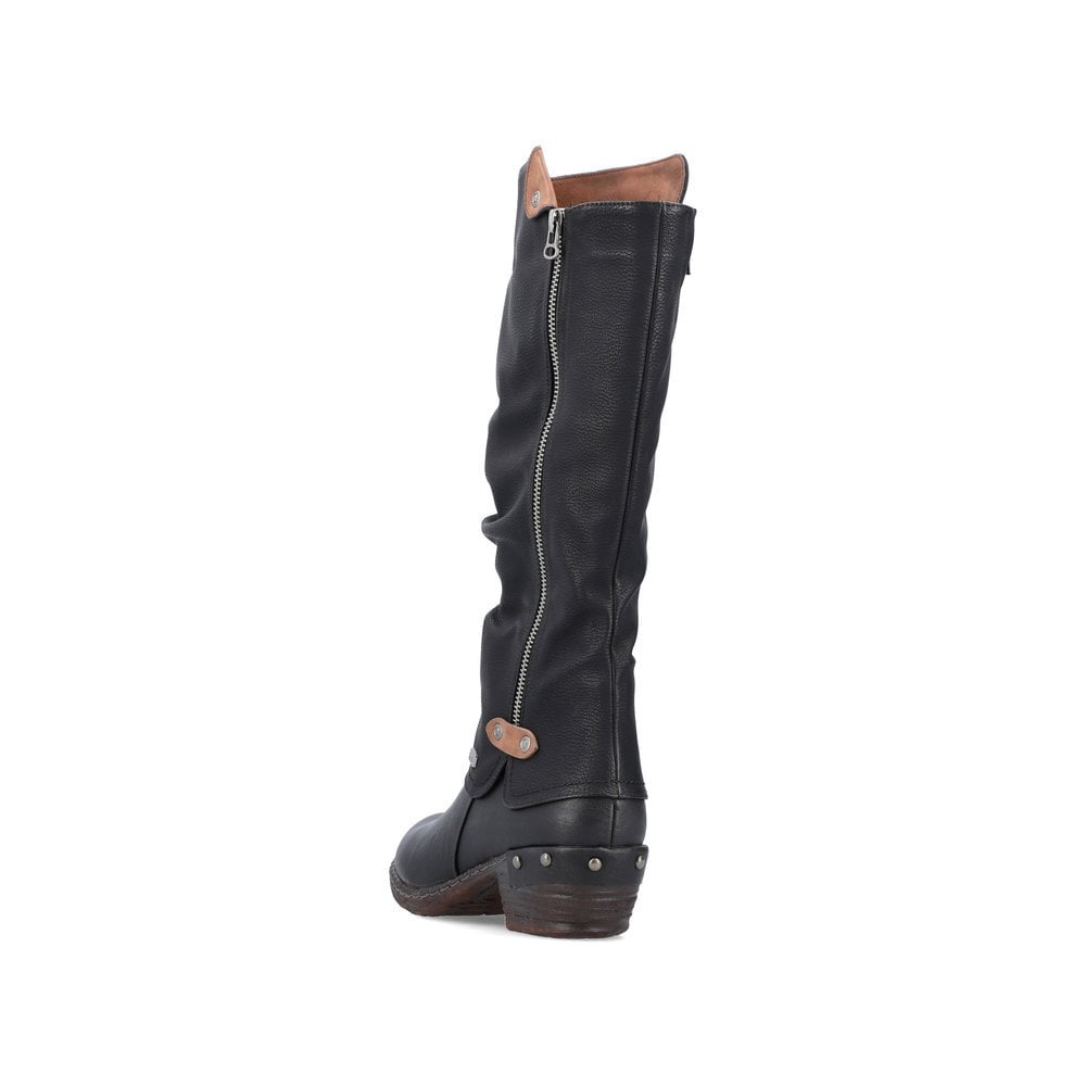 Bottes Hautes Rieker 93655-00 Noir Femme | UWY-7076064