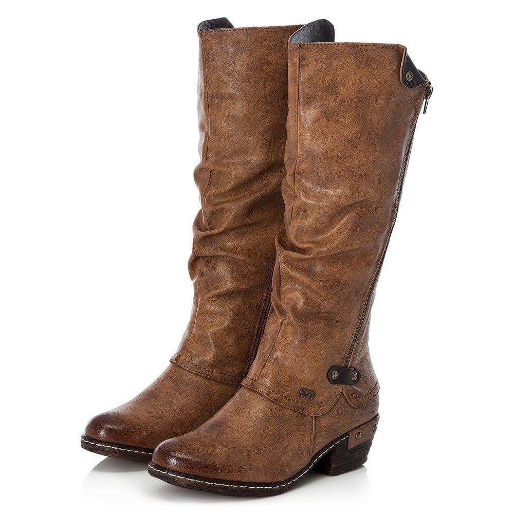 Bottes Hautes Rieker 93655-26 Marron Femme | JTK-6667629