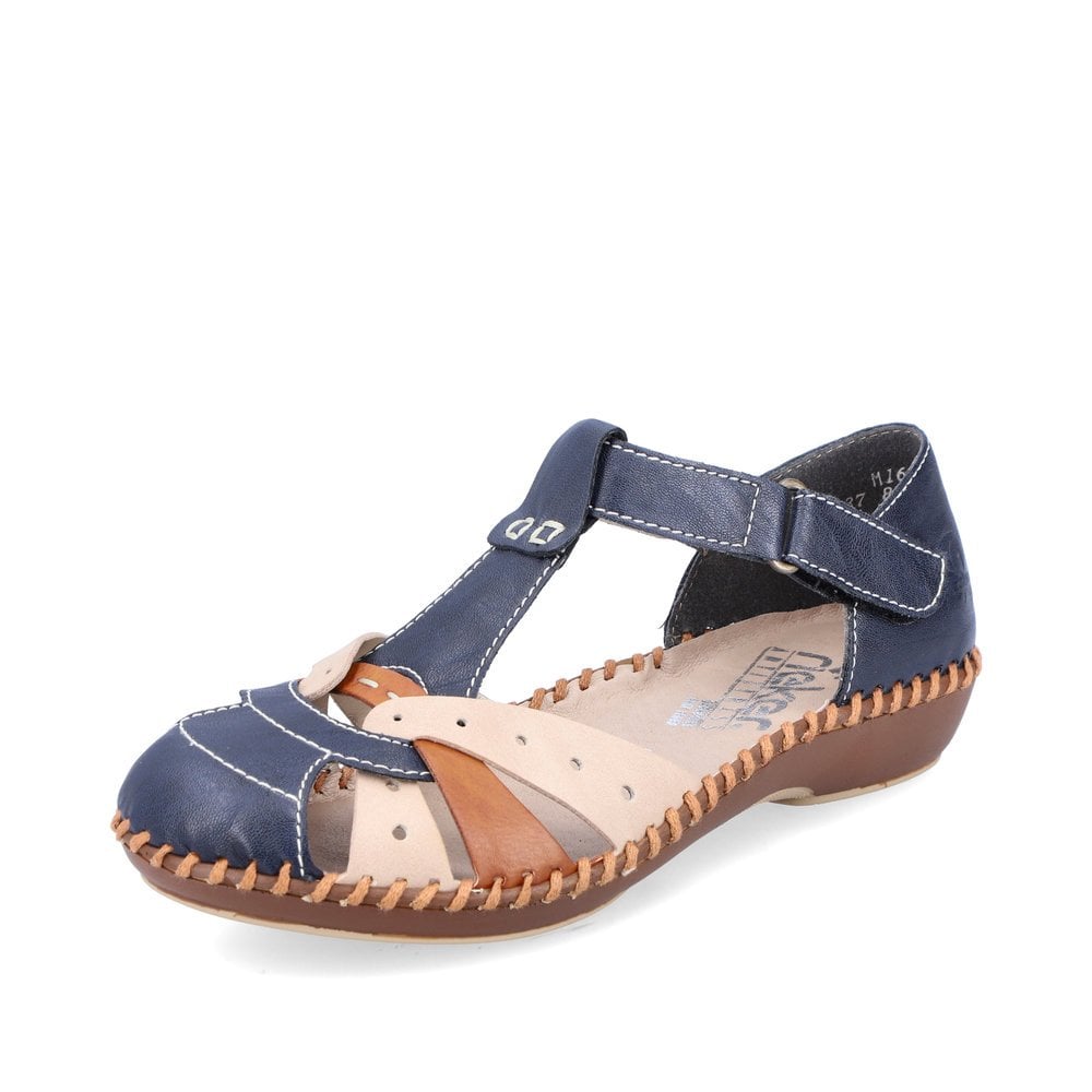 Sandales de Marche Rieker M1655-14 Bleu Femme | FUW-0679890