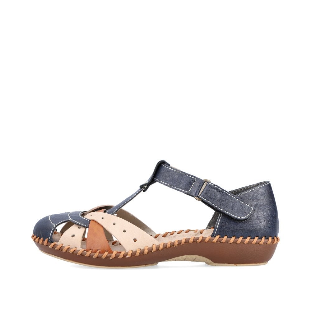 Sandales de Marche Rieker M1655-14 Bleu Femme | FUW-0679890