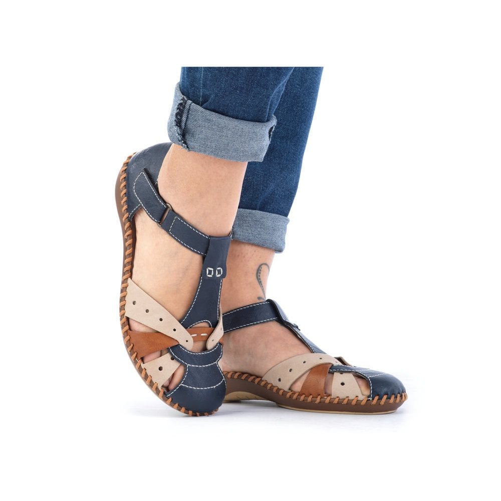 Sandales de Marche Rieker M1655-14 Bleu Femme | FUW-0679890